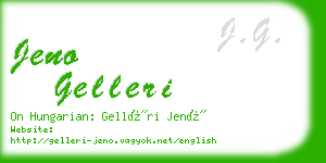 jeno gelleri business card